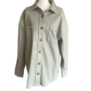 NWOT Forever 21 Green Shacket Large